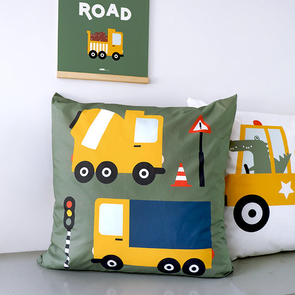 Kussen XL on the road - olijfgroen