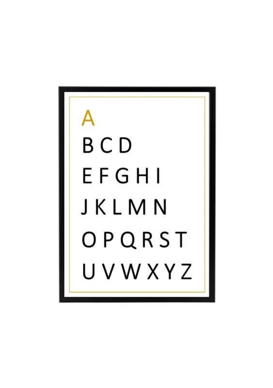 Naam posterset takelwagen + alfabet (diverse kleuren)