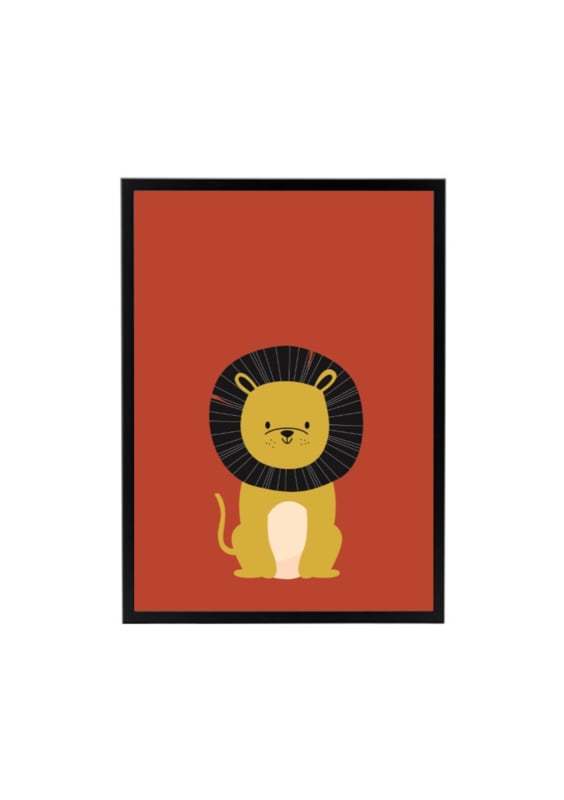 Poster kinderkamer - leeuw (terra)