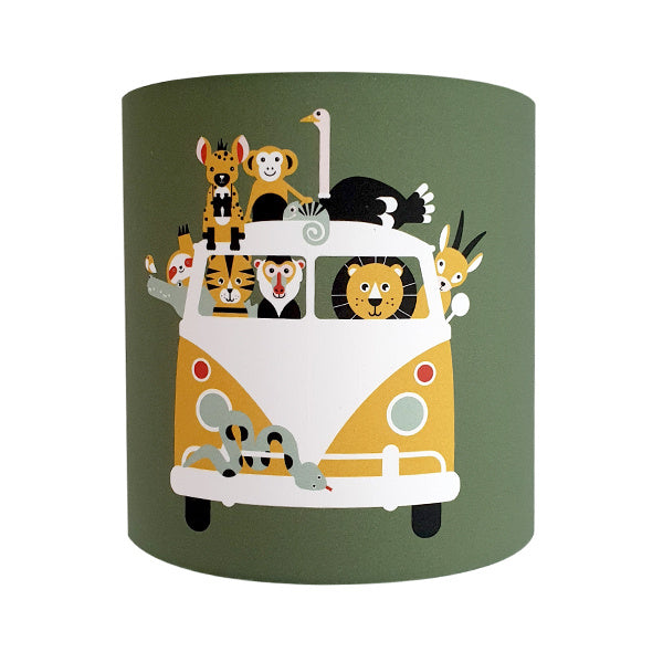 Lampen set safari VW bus  - olijfgroen
