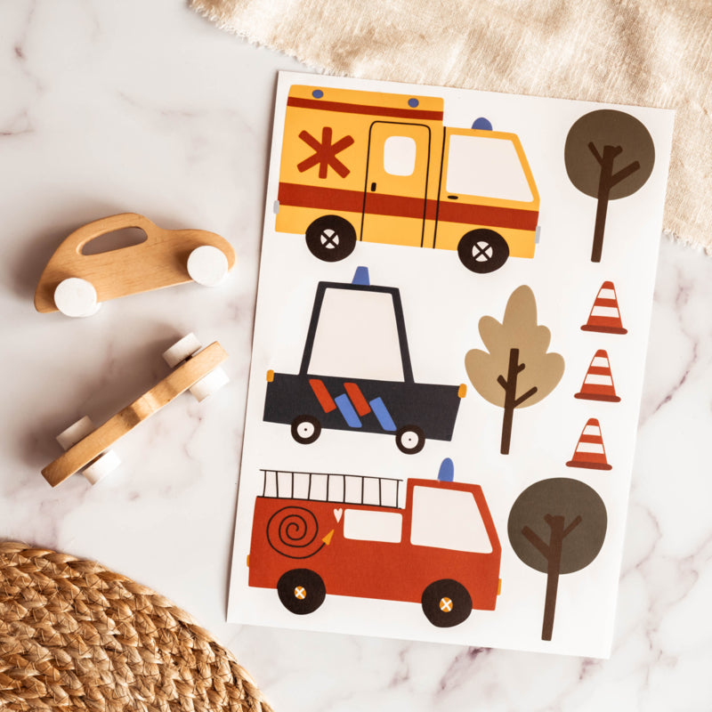 Hulpdiensten voertuigen muurstickers