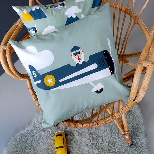 Kussen piloot vliegtuig - inclusief binnenkussen