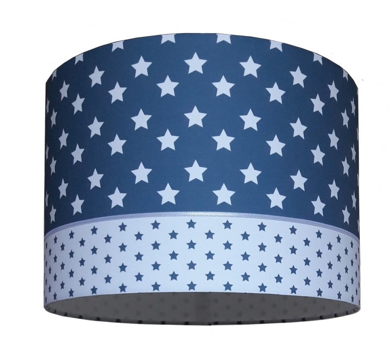 Lamp babykamer jeans blauw met sterren