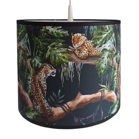 Lamp jungle kinderkamer - panters (zwart)