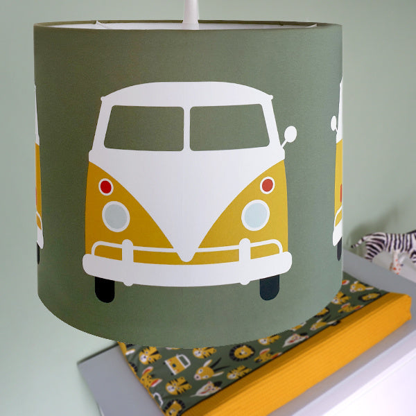 Lamp safari jungle bus kinderkamer - olijfgroen