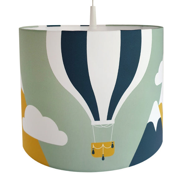 Luchtballon lamp babykamer - bleekgroen