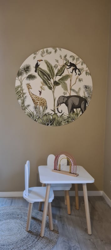 Muursticker rond - jungle kinderkamer