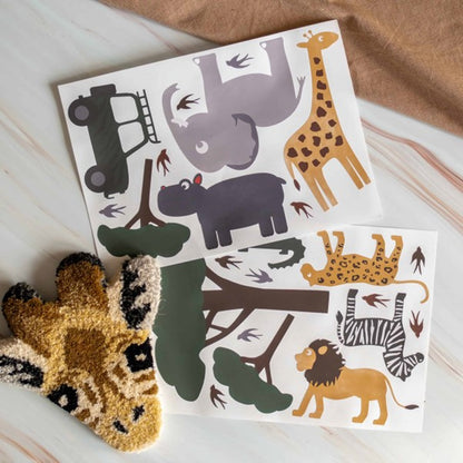 Muursticker set jungle safari - kleur