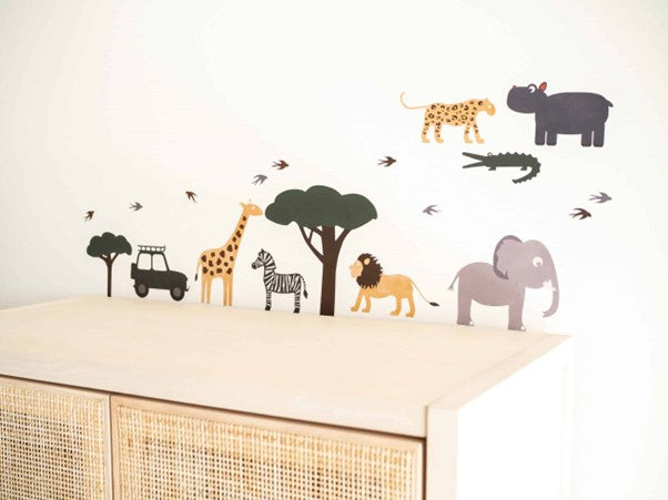 Muursticker set jungle safari - kleur