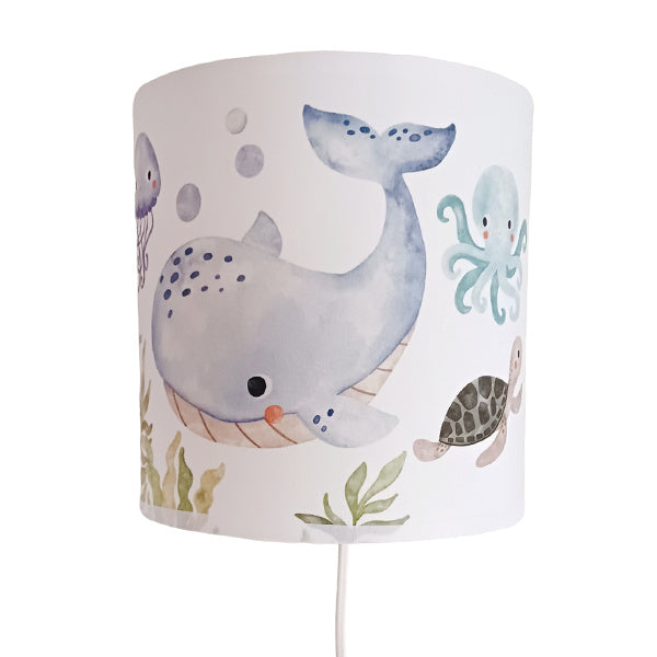 Wandlamp kinderkamer onderwater wereld - walvis