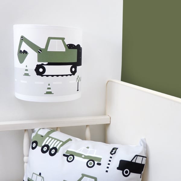 Wandlamp kinderkamer voertuigen - olijf groen