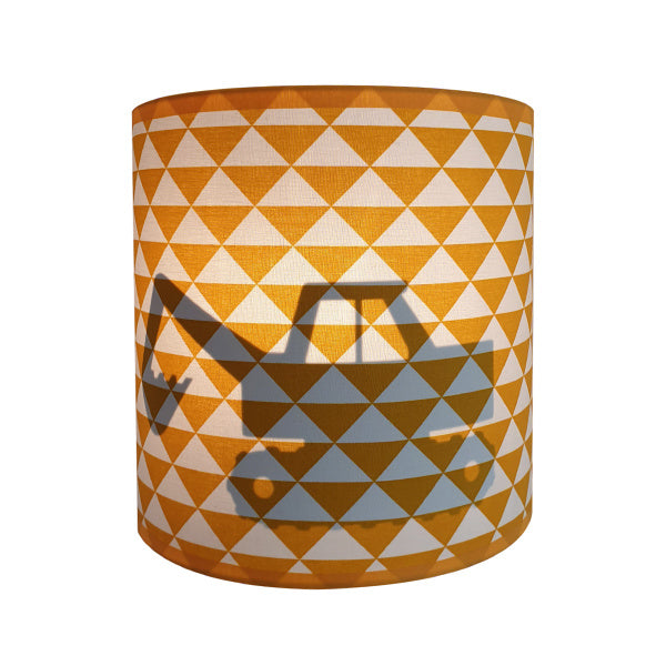 Wandlamp silhouet graafmachine - diverse kleuren + stof prints