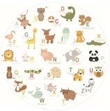 Muurcirkel kinderkamer dieren ABC - alfabet