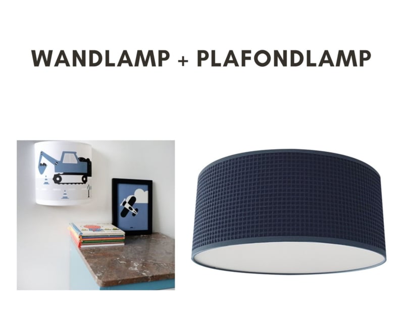 Lampenset basic + voertuigen kinderkamer - blauw
